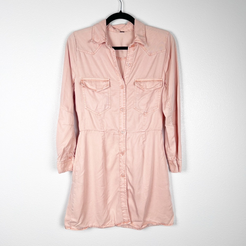 Young Fabulous & Broke Women's Button Up Shirt Dress Sz S